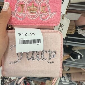 Juicy Couture Pink Wallet with Rhinestone Logo